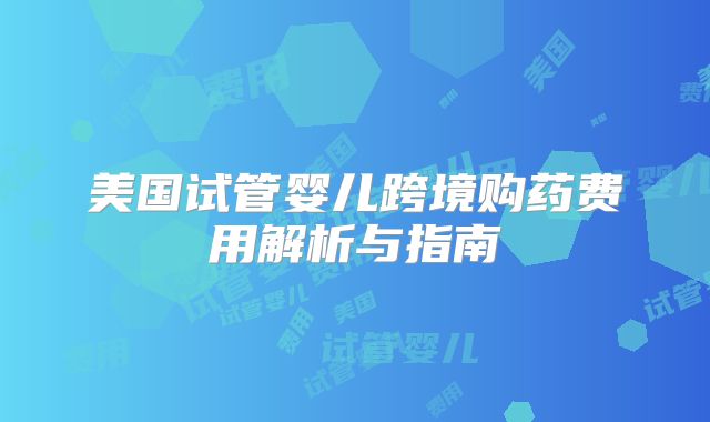 美国试管婴儿跨境购药费用解析与指南