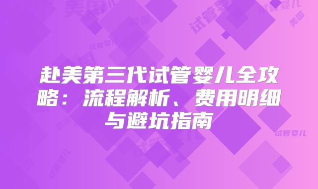 赴美第三代试管婴儿全攻略：流程解析、费用明细与避坑指南